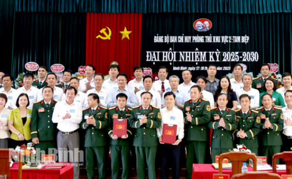 Đại hội Đảng bộ Ban Chỉ huy Ph&ograve;ng thủ khu vực 2 Tam Điệp, nhiệm kỳ 2025 - 2030