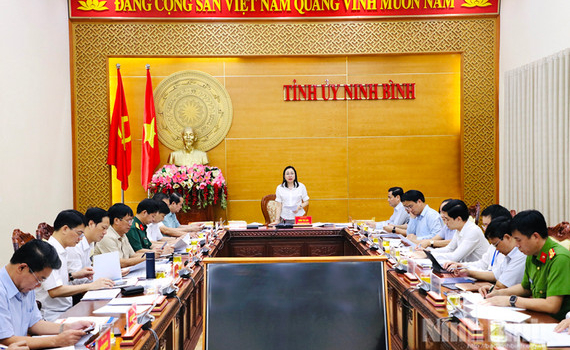 Ban Thường vụ Tỉnh ủy duyệt chương tr&igrave;nh, nội dung Đại hội đại biểu Đảng bộ phường Hoa Lư nhiệm kỳ 2025-2030