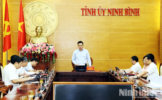 Hội nghị Ban Thường vụ Đảng ủy c&aacute;c cơ quan Đảng tỉnh