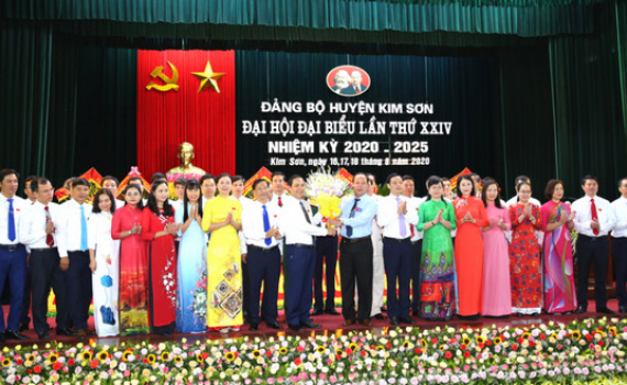 Đại hội đại biểu Đảng bộ huyện Kim Sơn lần thứ XXIV th&agrave;nh c&ocirc;ng tốt đẹp