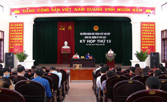 Kỳ họp thứ 13, HĐND th&agrave;nh phố Tam Điệp kh&oacute;a VIII