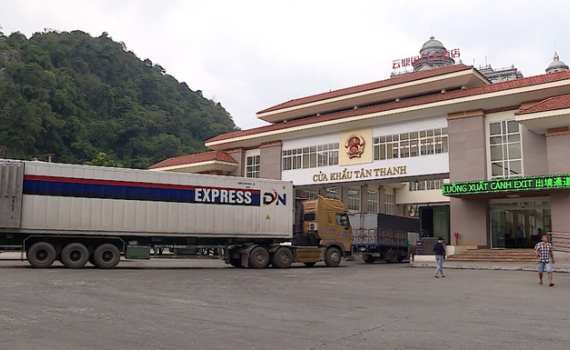 Cửa khẩu T&acirc;n Thanh lưu th&ocirc;ng h&agrave;ng h&oacute;a b&igrave;nh thường