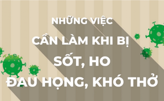 Những việc cần l&agrave;m khi bị sốt, ho, đau họng, kh&oacute; thở