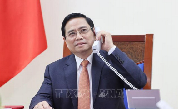 ​Thủ tướng Ch&iacute;nh phủ Phạm Minh Ch&iacute;nh điện đ&agrave;m với Chủ tịch, Gi&aacute;m đốc điều h&agrave;nh C&ocirc;ng ty Pfizer 