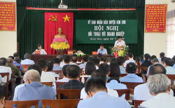 Hiệu quả từ c&ocirc;ng t&aacute;c đối thoại với doanh nghiệp ở Kim Sơn
