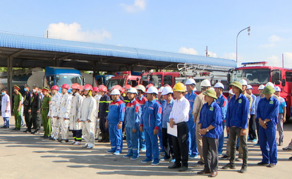 Diễn tập chữa ch&aacute;y v&agrave; cứu nạn cứu hộ cấp tỉnh tại C&ocirc;ng ty Cổ phần Xăng dầu, dầu kh&iacute; Ninh B&igrave;nh