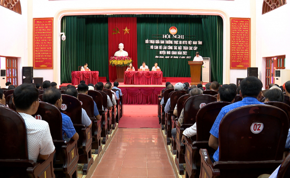 Đối thoại với c&aacute;n bộ l&agrave;m c&ocirc;ng t&aacute;c mặt trận huyện Nho Quan
