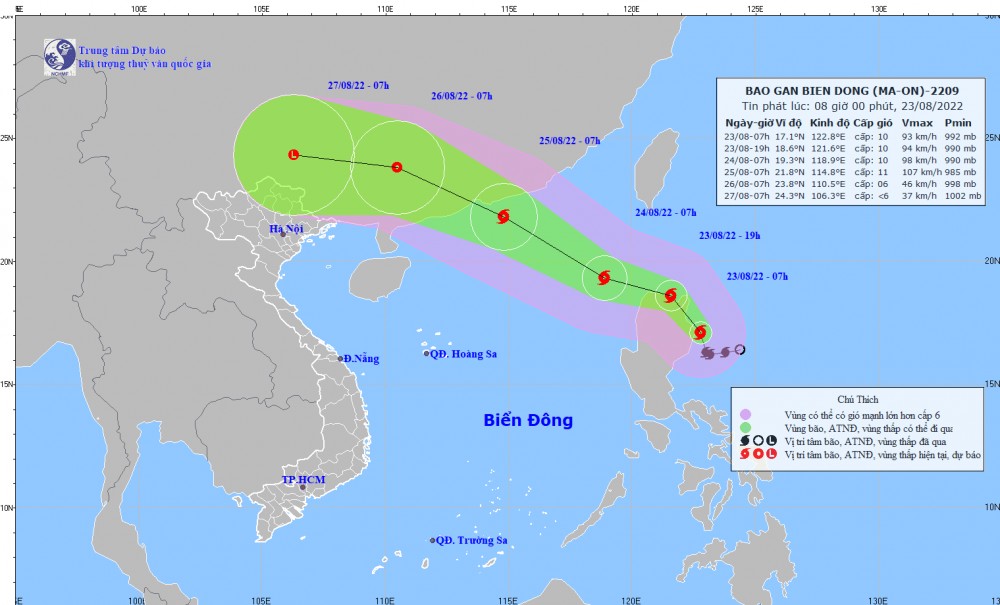 C&ocirc;ng điện số 06 của Ban Chỉ huy PCTT v&agrave; TKCN tỉnh Ninh B&igrave;nh về ứng ph&oacute; với b&atilde;o Ma-on
