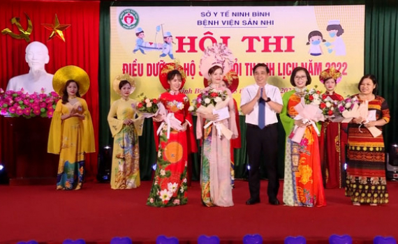 Hội thi điều dưỡng, hộ sinh giỏi, thanh lịch tại Bệnh viện Sản Nhi tỉnh