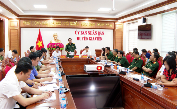 Gia Viễn triển khai nhiệm vụ diễn tập khu vực ph&ograve;ng thủ huyện năm 2022