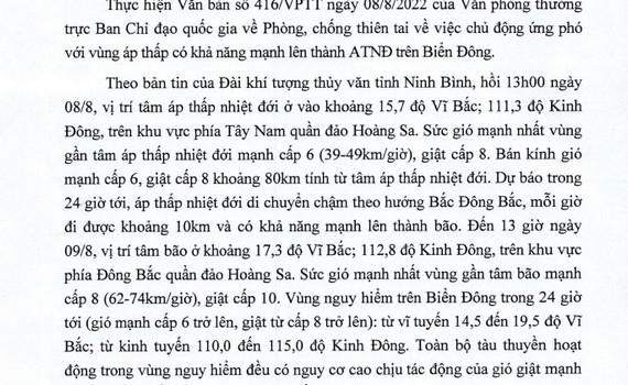 Chủ động ứng ph&oacute; với &aacute;p thấp nhiệt đới tr&ecirc;n Biển Đ&ocirc;ng