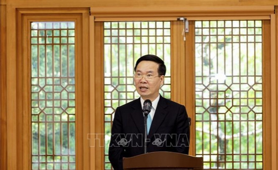 Thủ tướng H&agrave;n Quốc Han Duck-soo tiếp Thường trực Ban B&iacute; thư V&otilde; Văn Thưởng