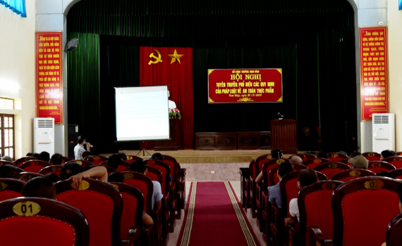 Hội nghị tuy&ecirc;n truyền, phổ biến c&aacute;c quy định của ph&aacute;p luật về an to&agrave;n thực phẩm tại th&agrave;nh phố Tam Điệp