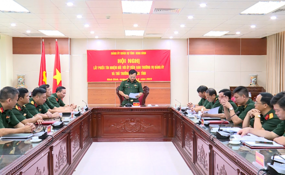 Đảng ủy Qu&acirc;n sự tỉnh tổ chức lấy phiếu t&iacute;n nhiệm