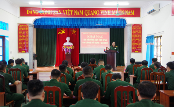 Bồi dưỡng kiến thức Quốc ph&ograve;ng v&agrave; An ninh cho c&aacute;n bộ đối tượng 3 Qu&acirc;n đội