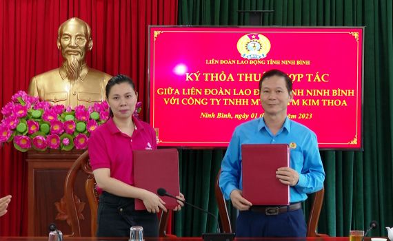 LĐLĐ tỉnh k&yacute; kết thỏa thuận hợp t&aacute;c