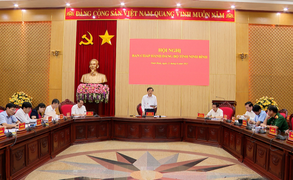 Hội nghị Ban Chấp h&agrave;nh Đảng bộ tỉnh Ninh B&igrave;nh ng&agrave;y 21/8/2023