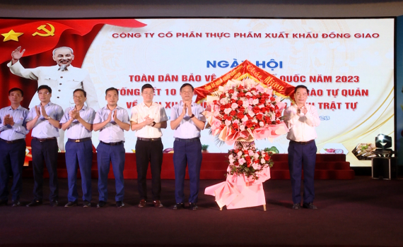 Ng&agrave;y hội to&agrave;n d&acirc;n bảo vệ an ninh Tổ quốc tại C&ocirc;ng ty Cổ phần Thực phẩm Xuất khẩu Đồng Giao