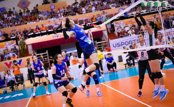 Đội tuyển b&oacute;ng chuyền nữ Việt Nam chiến thắng trận cuối v&ograve;ng bảng VTV Cup 2024