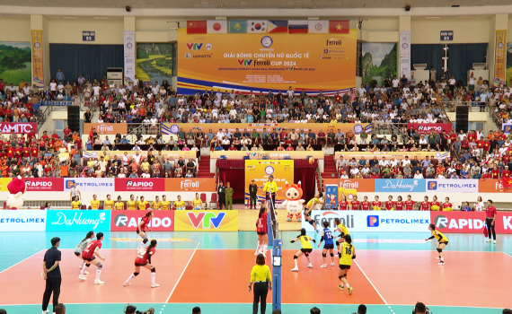 Tuyển b&oacute;ng chuyền nữ Việt Nam chiến thắng thuyết phục tại tứ kết VTV Cup 2024