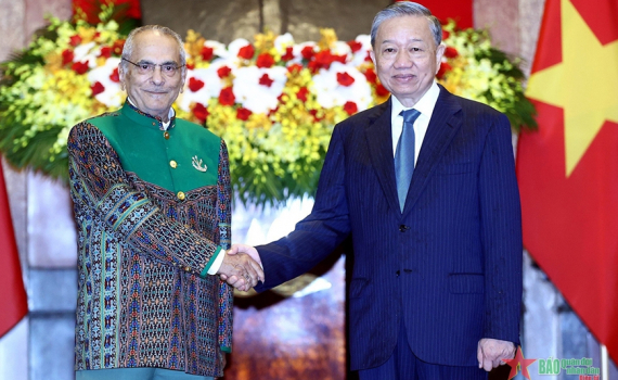 Chủ tịch nước T&ocirc; L&acirc;m hội đ&agrave;m với Tổng thống Timor-Leste Jos&eacute; Ramos-Horta