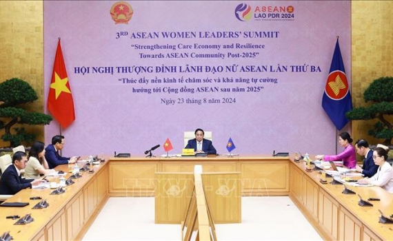 Thủ tướng Phạm Minh Ch&iacute;nh dự trực tuyến Hội nghị thượng đỉnh l&atilde;nh đạo nữ ASEAN lần thứ 3
