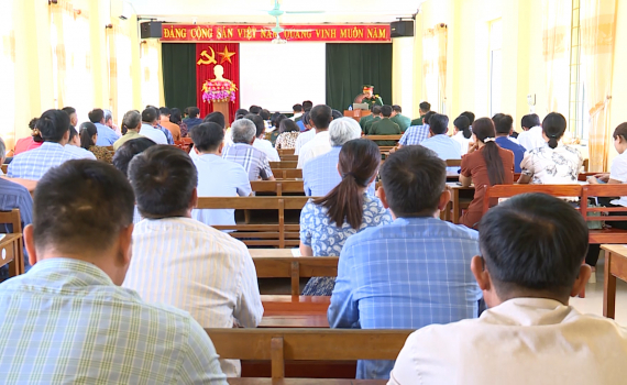 Y&ecirc;n M&ocirc; bồi dưỡng kiến thức quốc ph&ograve;ng v&agrave; an ninh cho c&aacute;n bộ đối tượng 4 năm 2024