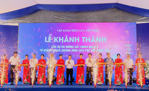 Kh&aacute;nh th&agrave;nh c&aacute;c dự &aacute;n đường d&acirc;y 500kV mạch 3 từ Quảng Trạch đến Phố Nối