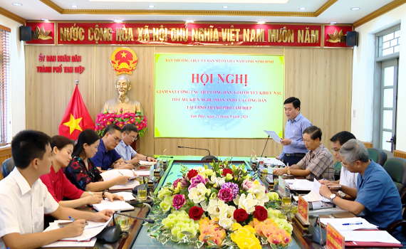 Gi&aacute;m s&aacute;t c&ocirc;ng t&aacute;c tiếp d&acirc;n, giải quyết khiếu nại, tố c&aacute;o tại th&agrave;nh phố Tam Điệp
