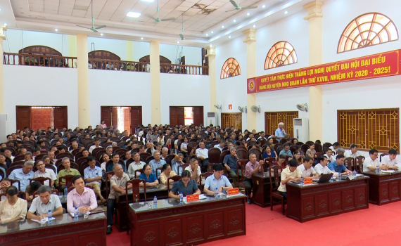 Ủy ban MTTQ Việt Nam huyện Nho Quan đối thoại với c&aacute;n bộ l&agrave;m c&ocirc;ng t&aacute;c Mặt trận