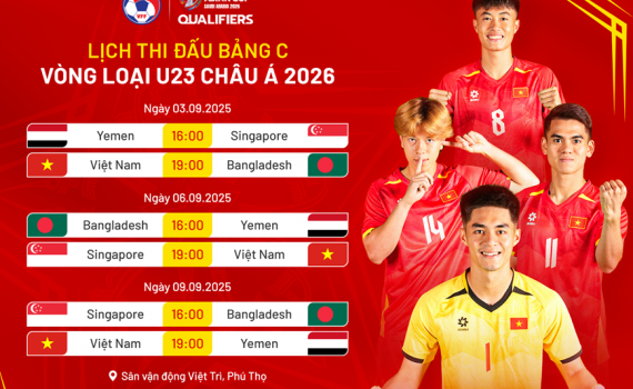 Lịch thi đấu U23 Việt Nam tại v&ograve;ng loại ch&acirc;u &Aacute;