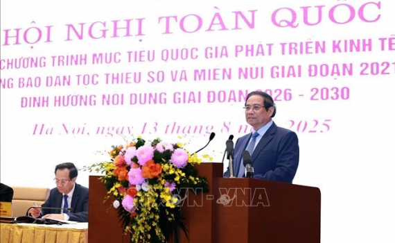 Thủ tướng Phạm Minh Ch&iacute;nh chủ tr&igrave; Hội nghị tổng kết Chương tr&igrave;nh mục ti&ecirc;u quốc gia ph&aacute;t triển kinh tế - x&atilde; hội v&ugrave;ng đồng b&agrave;o d&acirc;n tộc thiểu số v&agrave; miền n&uacute;i
