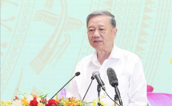 Tổng B&iacute; thư T&ocirc; L&acirc;m dự gặp mặt đại biểu Bộ Quốc ph&ograve;ng, Bộ C&ocirc;ng an v&agrave; Bộ Ngoại giao