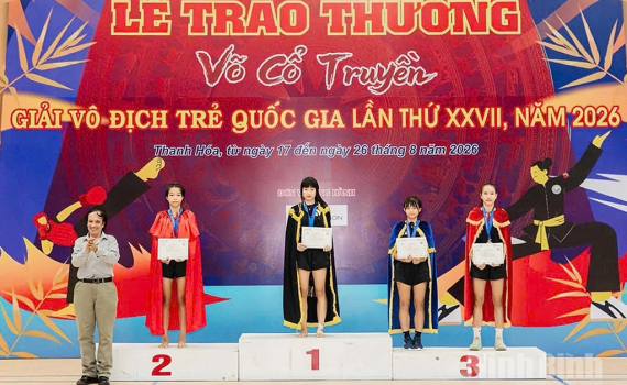 Ninh B&igrave;nh gi&agrave;nh 2 Huy chương V&agrave;ng tại Giải V&ocirc; địch trẻ V&otilde; cổ truyền quốc gia lần thứ 27