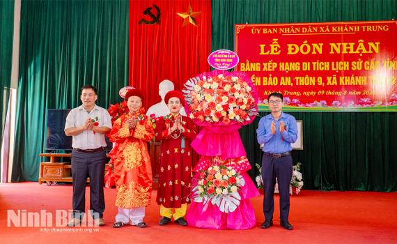 X&atilde; Kh&aacute;nh Trung tổ chức Lễ đ&oacute;n nhận Bằng xếp hạng di t&iacute;ch lịch sử cấp tỉnh đền Bảo An