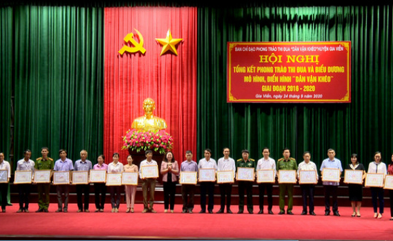 Gia Viễn biểu dương m&ocirc; h&igrave;nh, điển h&igrave;nh "D&acirc;n vận kh&eacute;o" giai đoạn 2016-2020