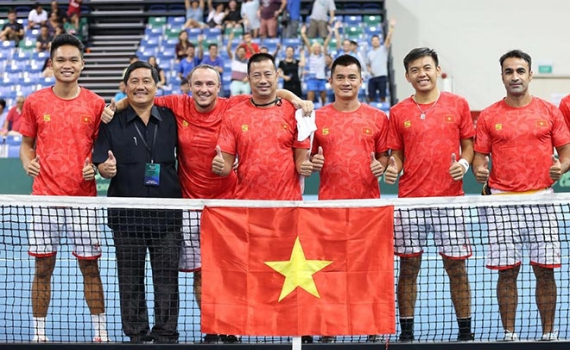 Đội tuyển quần vợt Việt Nam đoạt v&eacute; dự v&ograve;ng play-off Davis Cup nh&oacute;m II thế giới