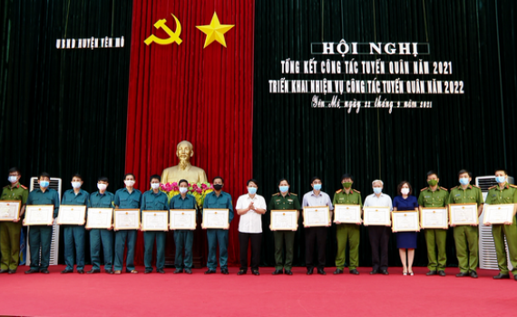 Y&ecirc;n M&ocirc; triển khai c&ocirc;ng t&aacute;c tuyển qu&acirc;n năm 2022