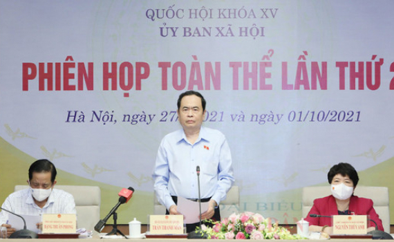 Ph&oacute; Chủ tịch Thường trực Quốc hội Trần Thanh Mẫn dự Phi&ecirc;n họp to&agrave;n thể của Ủy ban X&atilde; hội 