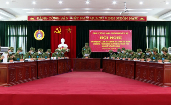 Diễn tập QPAN Sở Lao động Thương binh v&agrave; X&atilde; hội năm 2021