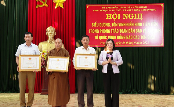 Y&ecirc;n Kh&aacute;nh đẩy mạnh phong tr&agrave;o "To&agrave;n d&acirc;n bảo vệ an ninh Tổ quốc" v&ugrave;ng đồng b&agrave;o c&aacute;c t&ocirc;n gi&aacute;o