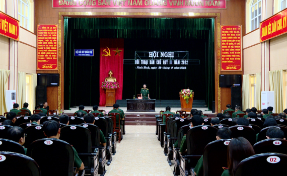Bộ CHQS tỉnh đối thoại d&acirc;n chủ với c&aacute;n bộ, chiến sỹ