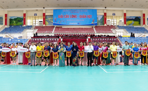 Khai mạc Giải cầu l&ocirc;ng, quần vợt Đảng bộ Khối CQ&DN tỉnh