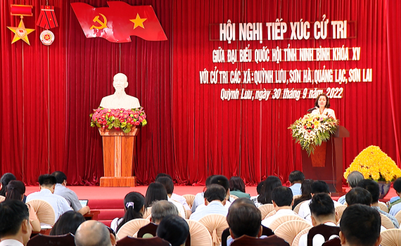 Đo&agrave;n ĐBQH tỉnh tiếp x&uacute;c cử tri huyện Nho Quan