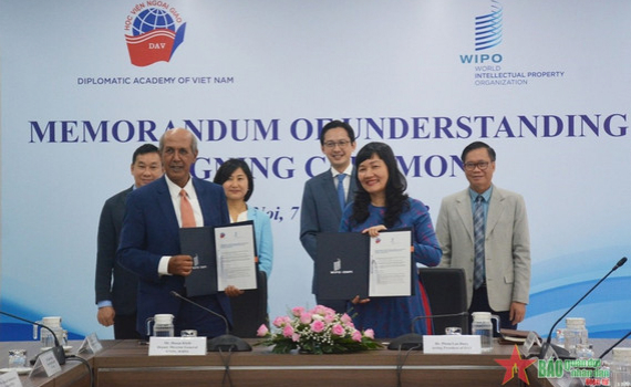 K&yacute; kết Bản ghi nhớ v&agrave; khởi động Chương tr&igrave;nh đ&agrave;o tạo về sở hữu tr&iacute; tuệ