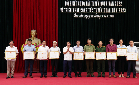 Y&ecirc;n M&ocirc; tổng kết c&ocirc;ng t&aacute;c tuyển qu&acirc;n năm 2022