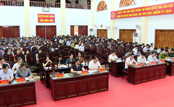 Nho Quan qu&aacute;n triệt, triển khai c&aacute;c văn bản của Bộ Ch&iacute;nh trị