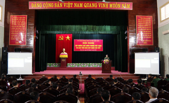 Huyện Kim Sơn tổ chức tập huấn về Luật Bi&ecirc;n ph&ograve;ng Việt Nam
