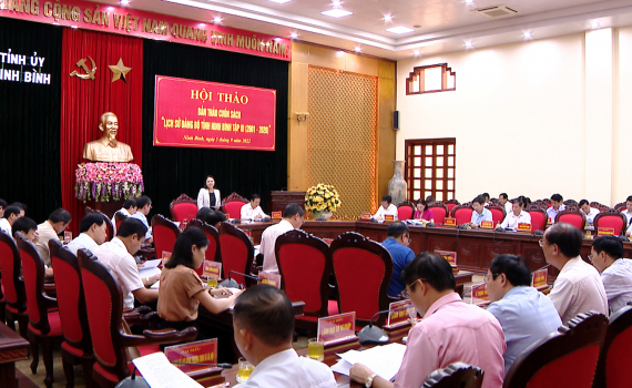 Hội thảo Bản thảo cuốn s&aacute;ch &ldquo;Lịch sử Đảng bộ tỉnh Ninh B&igrave;nh tập III (2001 &ndash; 2020)"