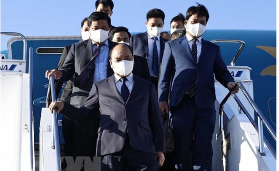 Chủ tịch nước tới Tokyo, bắt đầu chương tr&igrave;nh dự Quốc tang cố Thủ tướng Nhật Bản Abe Shinzo